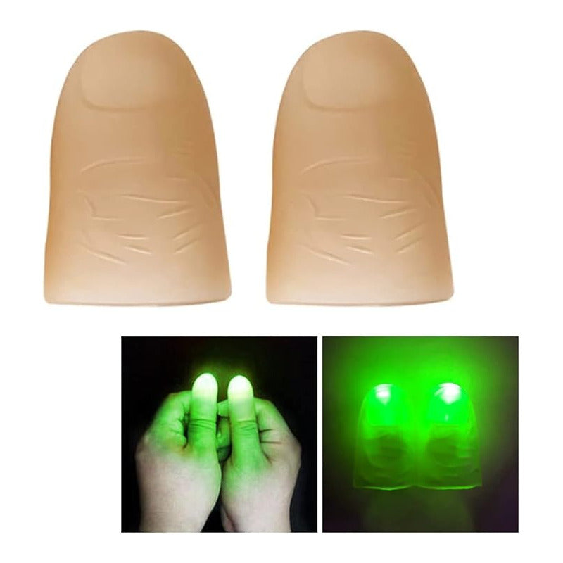2X DEDOS LUZ LED MAGIA ILUSIONISMO DISFRAZ JUEGO FIESTAS