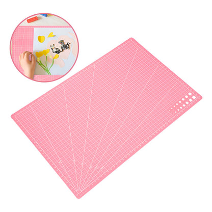 TAPETE CORTE A3 ALFOMBRILLA MANUALIDADES BISUTERIA PAPEL ROSA