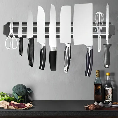 ORGANIZADOR CUCHILLOS UTENSILIOS COCINA MAGNÉTICO PARED NEGRO