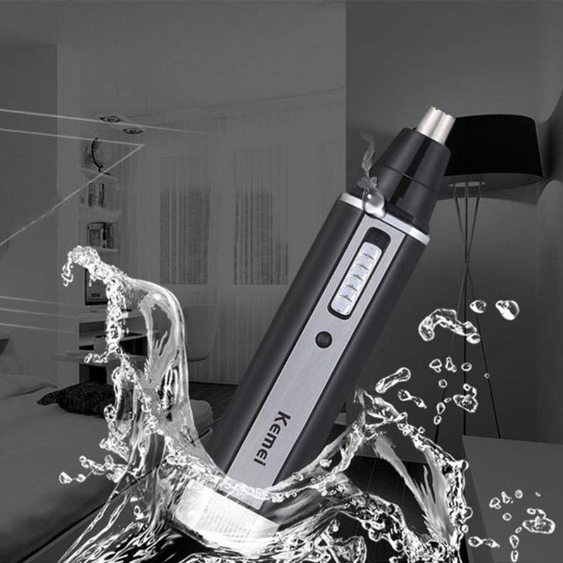 MÁQUINA AFEITAR 4 EN 1 RECARGABLE USB VELLO NASAL AURICULAR NEGRO/PLATEADO 5V