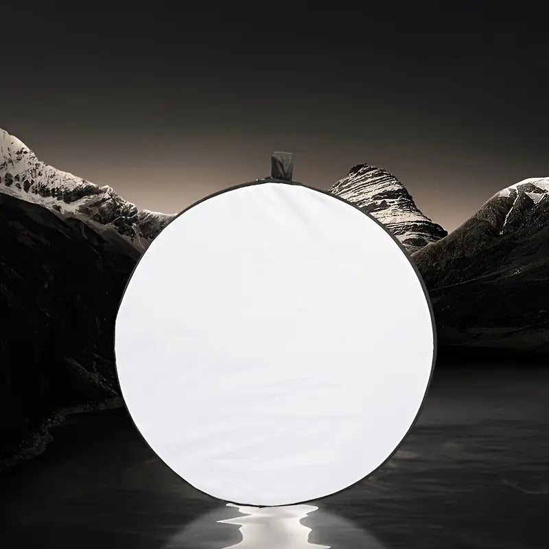 REFLECTOR PLEGABLE FOTOGRAFÍA 24 PULGADAS BLANCO Y PLATEADO BLANCO Y PLATEADO
