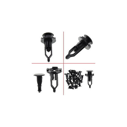 10X PIN PLÁSTICO CLIP AJUSTE CARRO RETENEDOR MOTOR REMACHE NEGRO