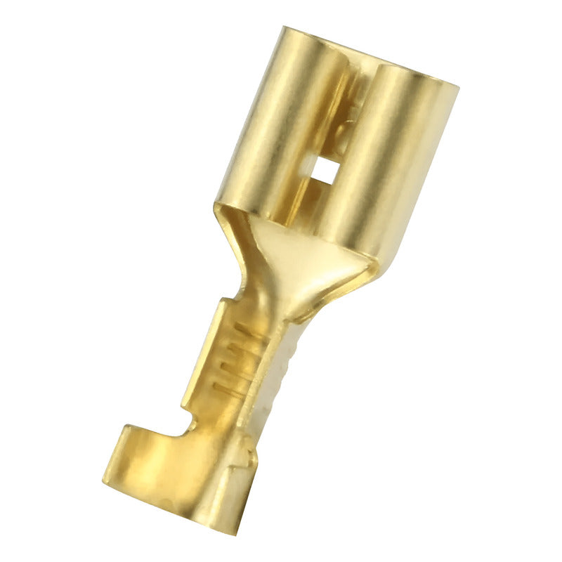 10X CONECTOR ENCRIMPADO 6.3 HEMBRA 17.5MM CONEXION ELECTRICO COBRE