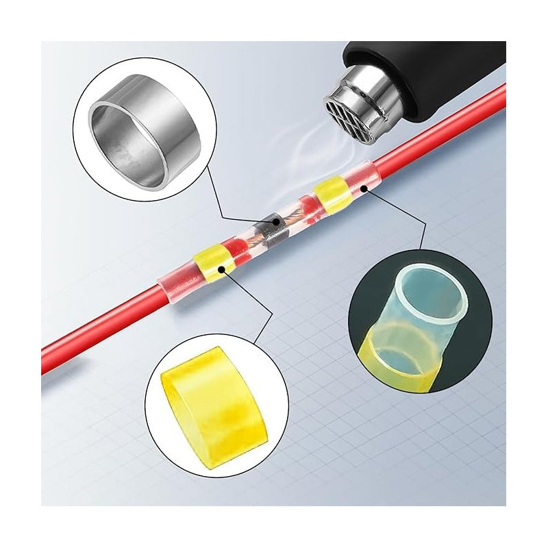 10X CONECTOR TERMOENCOGIBLE TERMORETRACTIL 6 X 6.8 X 40 MM