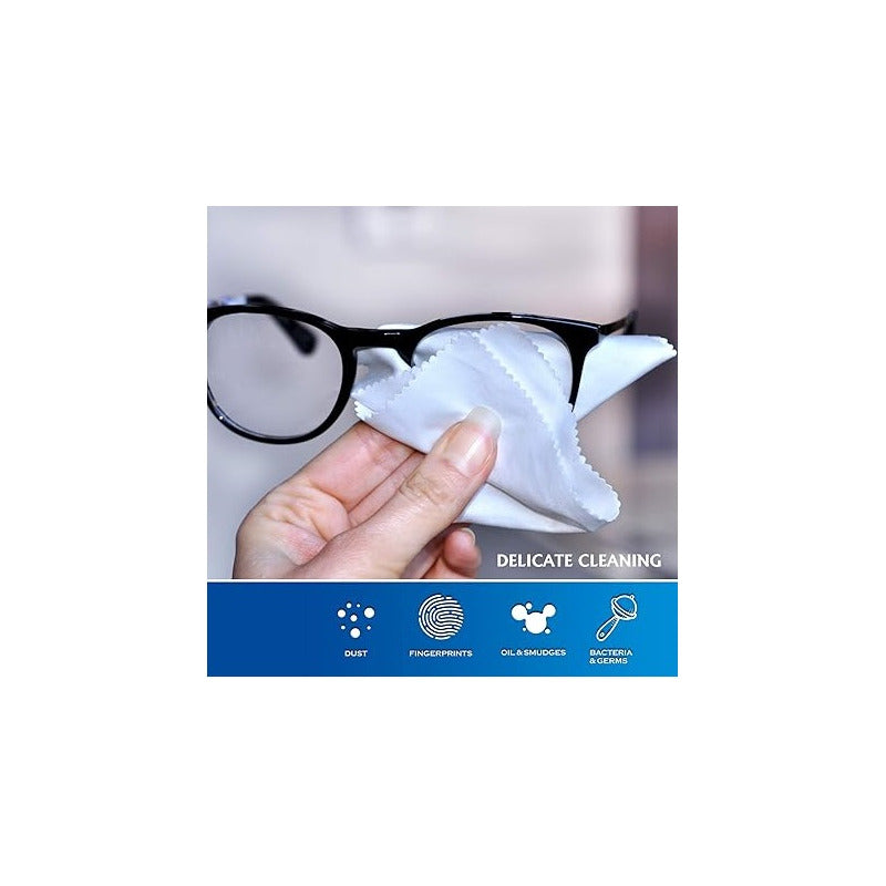 PAÑO SEDA MICROFIBRA SUAVE LIMPIADOR GAFAS CELULAR CÁMARA AZUL CLARO