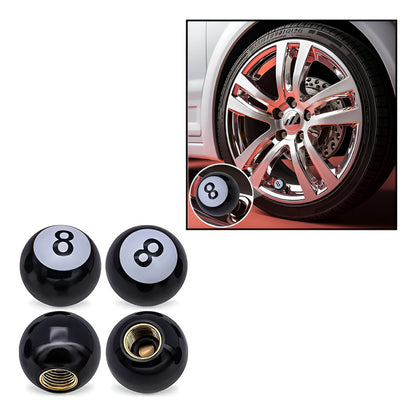 JUEGO TAPA VÁLVULA AIRE LLANTA CARRO MOTO BICI BOLA 8 BILLAR