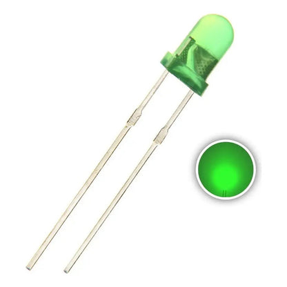 10X LUZ LED DIODO 3MM VERDE 20MA 3.0-3.2V 6000-7000MCD 3.0-3.2 VERDE