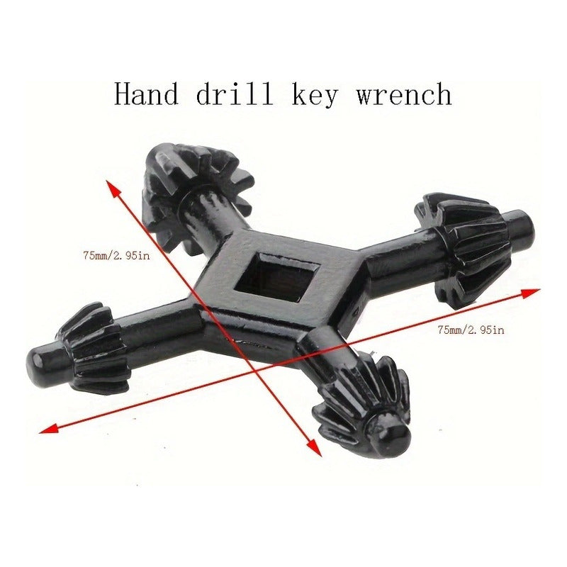 LLAVE TALADRO MANDRIL MANUAL MULTIFUNCIÓN 4-EN-1 HEXAGONAL