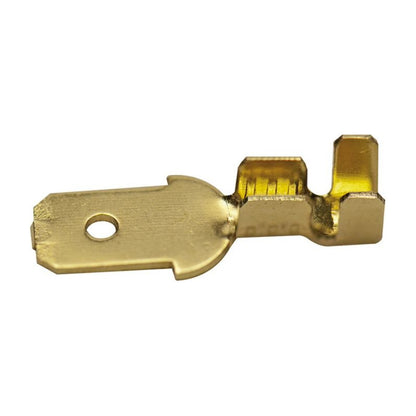 10X CONECTOR ENCRIMPADO 4.8 MACHO 17MM CONEXION ELECTRICO COBRE