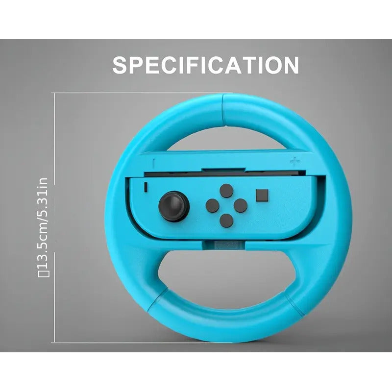 2X VOLANTE COMPATIBLE PARA JOY-CON NINTENDO SWITCH AZUL ROJO