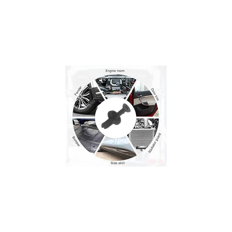 10X PIN CLIP PLÁSTICO AJUSTE 10X10X5MM CARRO TABLERO