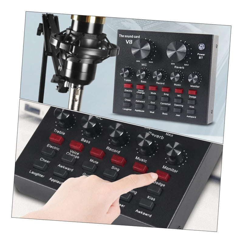 MIXER MEZCLADOR SONIDO USB V8 BM800 PODCAST LIVE VIDEO 5