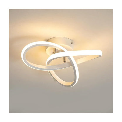 LAMPARA TECHO LUZ LED TIPO TREBOL 25W MARCO BLANCO SALA 110/220V BLANCO