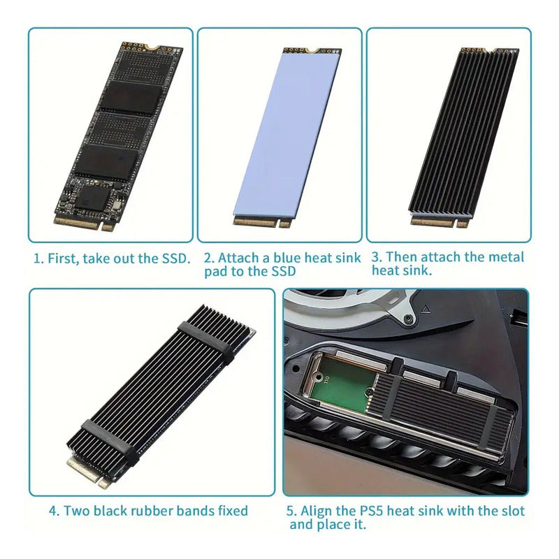 DISIPADOR RAM SO-DIMM Y SSD M.2 NVME LAPTOP PORTÁTIL NEGRO