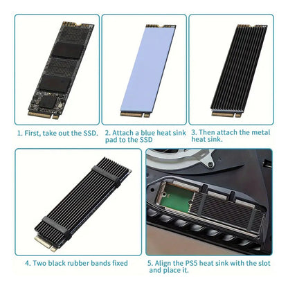 DISIPADOR RAM SO-DIMM Y SSD M.2 NVME LAPTOP PORTÁTIL NEGRO