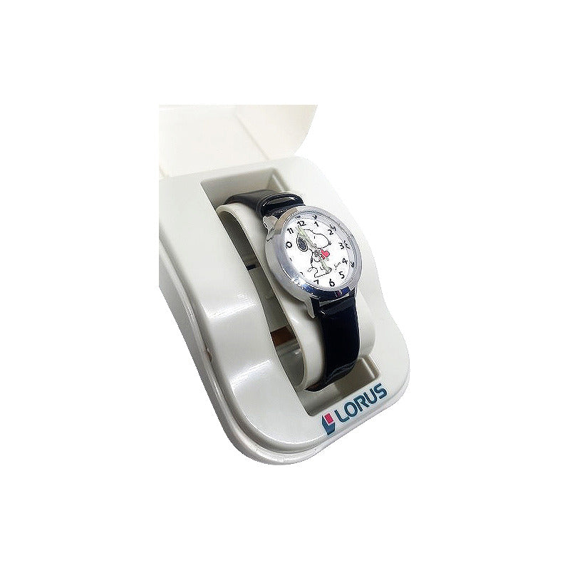 RELOJ SNOOPY LUJO CORREA CUERO MANECILLAS LUMINOSAS MUJER NEGRO CROMADO BLANCO
