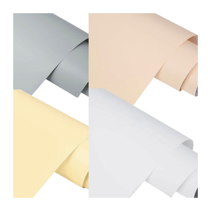 4X VINILO MATE 12  X 12 GAMA TONOS CREMA ADHESIVO CAMEO MULTICOLOR