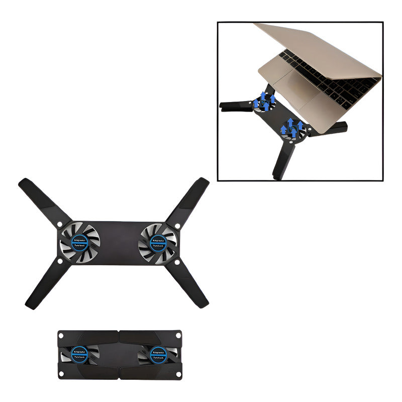VENTILADOR DOBLE COOLER PLEGABLE PORTATIL USB NEGRO NA