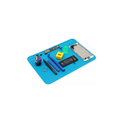 TAPETE ANTIESTATICO REPARACIÓN CELULAR COMPUTADOR ELECTRONIC AZUL CLARO