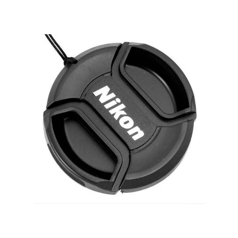 TAPA NIKON  LENTE Ø55MM FRONTAL+CUERDA FOTO CAMARA VIDEO NEGRO
