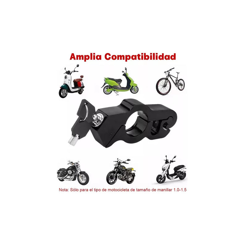 SEGURO ANTIRROBO CANDADO MOTO ACELERADOR MANILLAR FRENO
