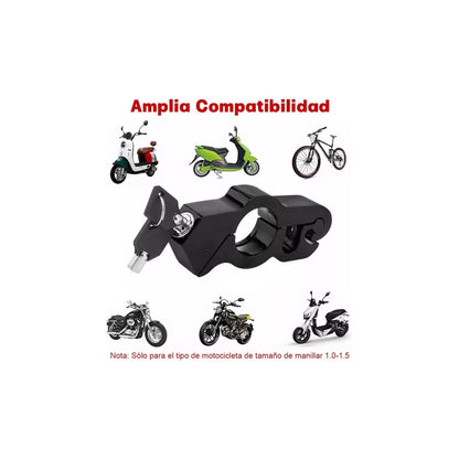 SEGURO ANTIRROBO CANDADO MOTO ACELERADOR MANILLAR FRENO