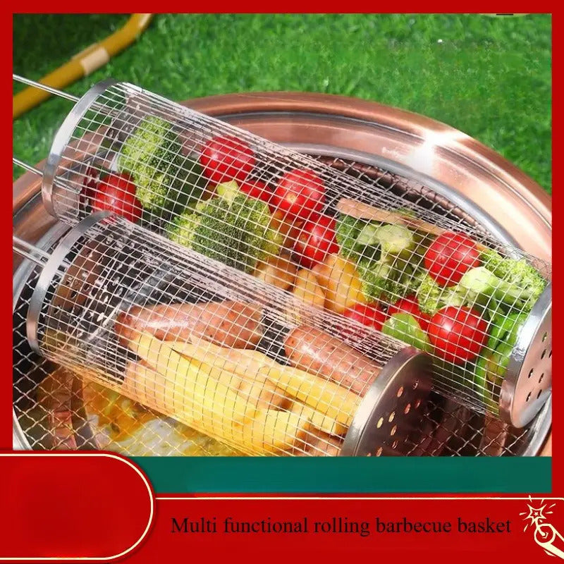 CANASTA REJILLA PARRILLA ASADO BBQ MULTIFUNCIONAL ACERO INOX