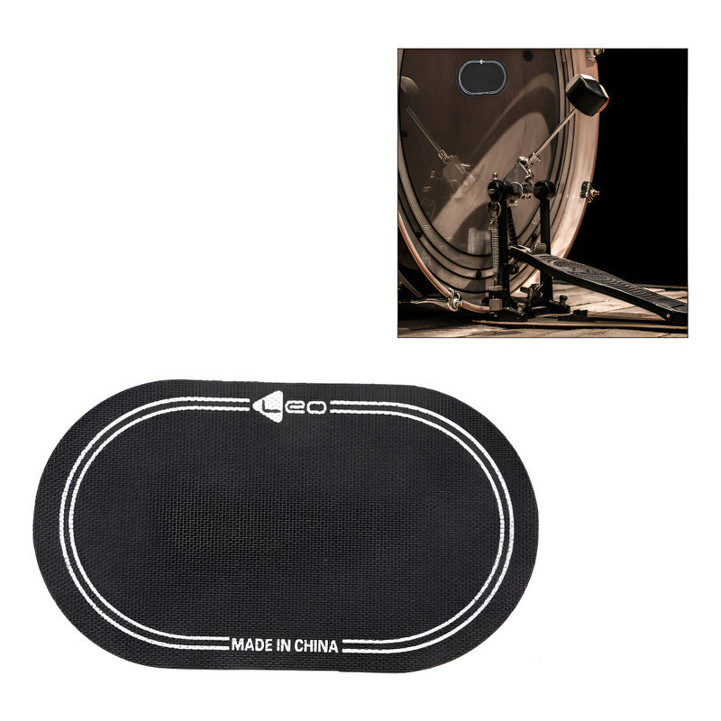 PARCHE DOBLE BOMBO BATERÍA ACÚSTICA PEDAL REDUCTOR SONIDO NEGRO