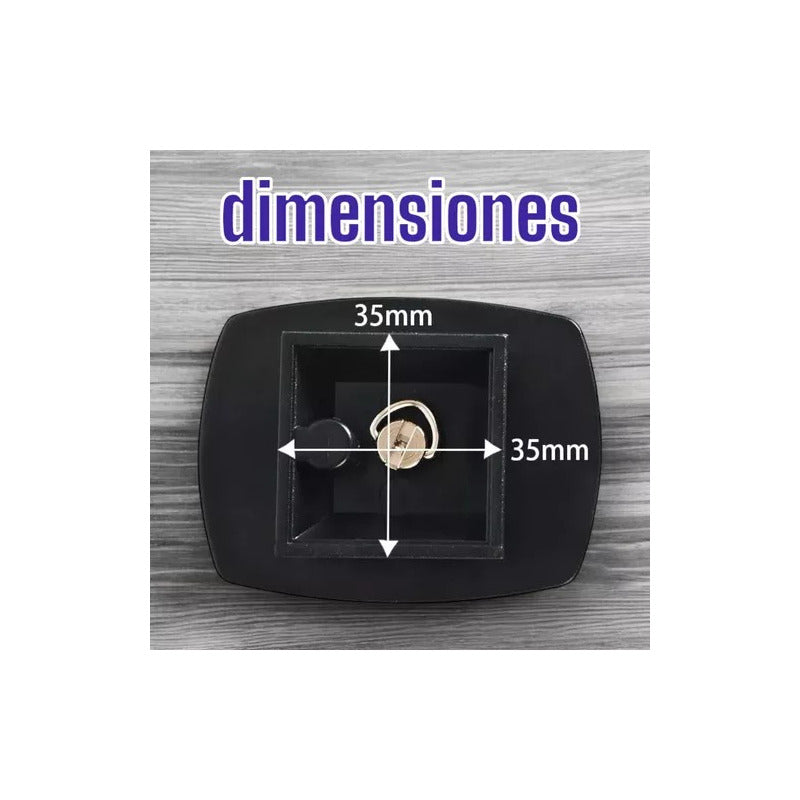 PLACA LIBERACIÓN RÁPIDA TRÍPODE ZAPATA 3.5X3.5CMS 1/4 ROSCA NEGRO