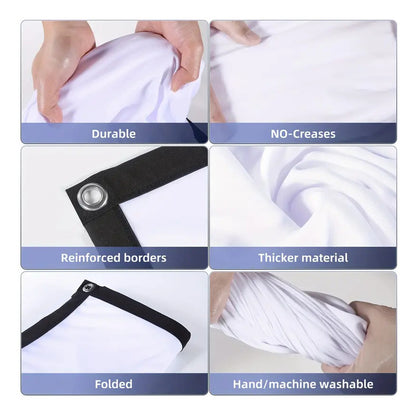 PANTALLA TELÓN PROYECTOR VIDEO BEAM PELICULA JUEGOS 130X75