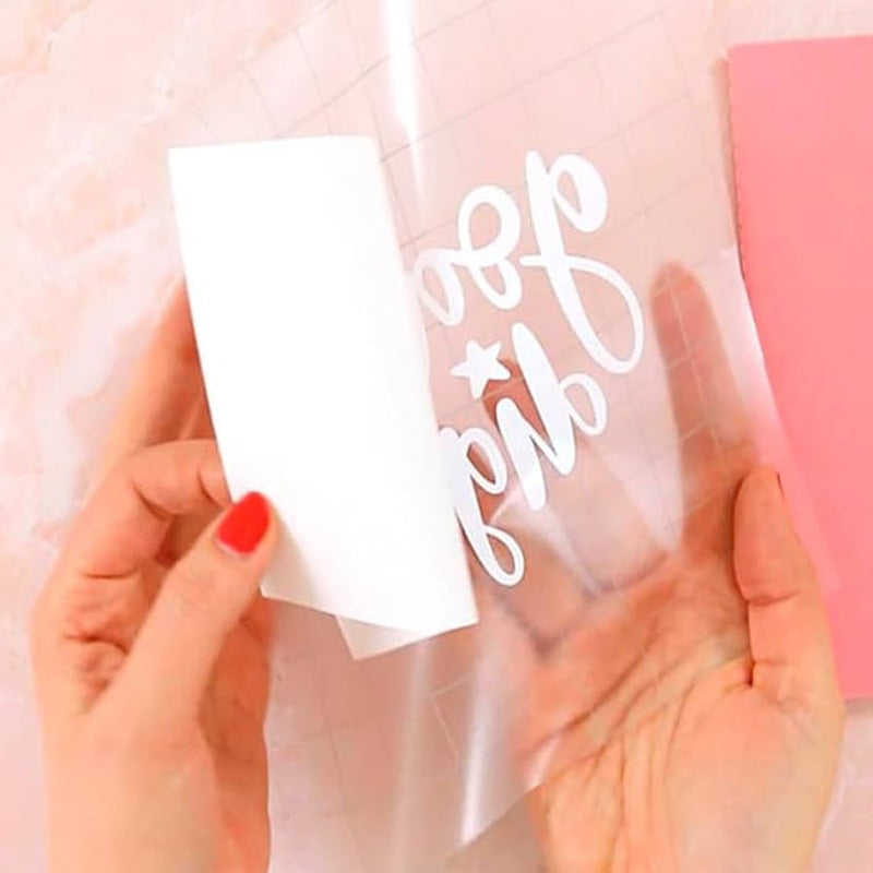 4X PAPEL TRANSFER 12  X 12  ADHESIVO TRANSPARENTE CAMEO TRANSPARENTE