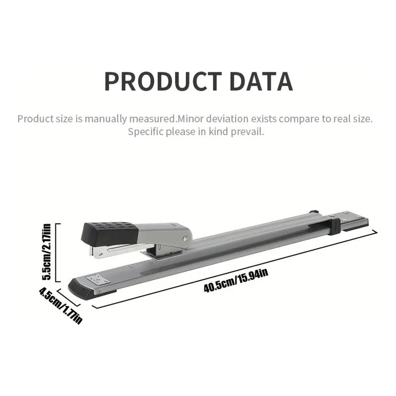 GRAPADORA BRAZO LARGO 12 PULGADAS DOCUMENTOS LIBROS REVISTAS GRIS OSCURO