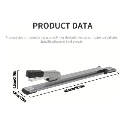 GRAPADORA BRAZO LARGO 12 PULGADAS DOCUMENTOS LIBROS REVISTAS GRIS OSCURO