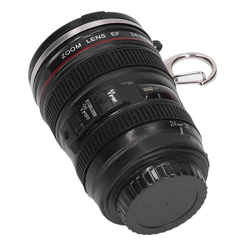 LLAVERO TIPO LENTE CANON EF 24-105MM REGALO FOTOGRAFIA FOTO NEGRO