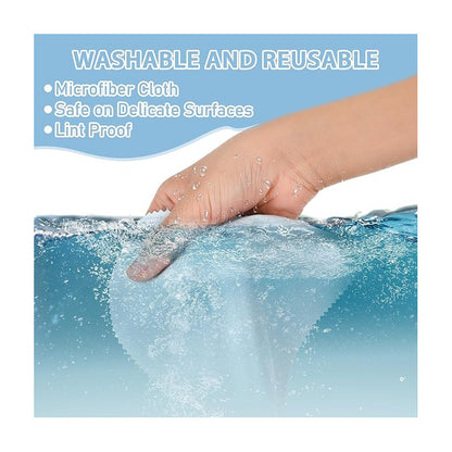 PAÑO SEDA MICROFIBRA SUAVE LIMPIADOR GAFAS CELULAR CÁMARA AZUL CLARO