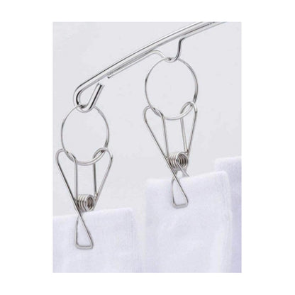 GANCHO PULPO ROPA INTERIOR MEDIAS METALICO ARCO 8 CLIPS