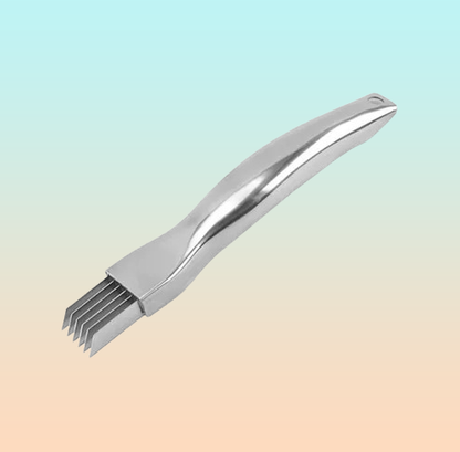 CORTADOR FINO TIRAS COCINA GROUMET RESTAURANTE FINE DINE PLATEADO