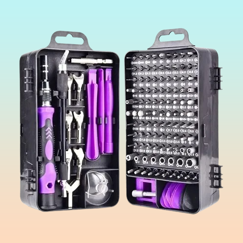 JUEGO SET DESTORNILLADORES 115 EN 1 MAGNÉTICO MULTIFUNCIONAL