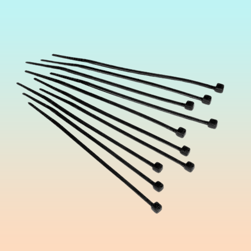10X AMARRES NYLON ABRAZADERA PLÁSTICA SUJETACABLES 10CMS NEGRO