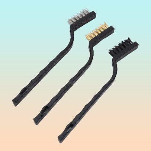 SET 3 CEPILLOS TRABAJO PESADO INDUSTRIAL ACERO LATÓN NYLON