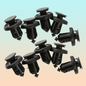 10X PIN PLÁSTICO CLIP AJUSTE CARRO MOTOR RETENEDOR REMACHE NEGRO