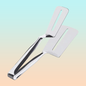 ESPÁTULA DOBLE PINZA COCINA CARNE BISTEC ACERO INOXIDABLE PLATEADO | DOUBLE SPATULA TONG KITCHEN MEAT STEAK STAINLESS STEEL SILVER
