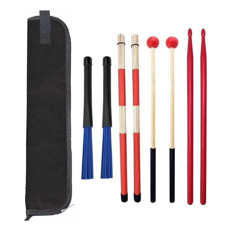 ESTUCHE PORTATIL BAQUETAS PERCUSION MALETA CORREA NEGRO 600D NEGRO | PORTABLE DRUMSTICK BAG CASE WITH STRAP BLACK 600D BLACK
