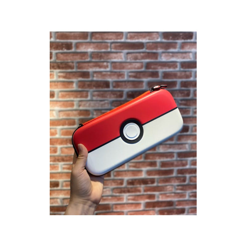 ESTUCHE RÍGIDO NINTENDO SWITCH OLED POKEMON 24X13X4CMS ROJO Y BLANCO | HARD CASE NINTENDO SWITCH OLED POKEMON 24X13X4CMS RED AND WHITE
