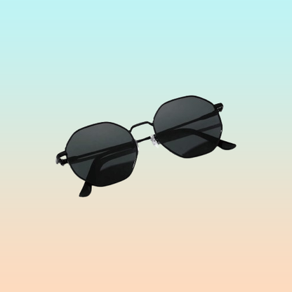 GAFAS SOL POLICARBONATO POLARIZADO REDONDAS FASHION ESTILO REDONDO NEGRO NEGRO NEGRO | POLYCARBONATE POLARIZED ROUND SUNGLASSES FASHION ROUND STYLE BLACK BLACK BLACK
