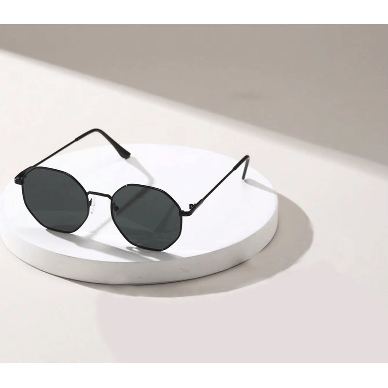 GAFAS SOL POLICARBONATO POLARIZADO REDONDAS FASHION ESTILO REDONDO NEGRO NEGRO NEGRO | POLYCARBONATE POLARIZED ROUND SUNGLASSES FASHION ROUND STYLE BLACK BLACK BLACK
