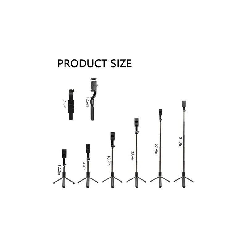 GIMBAL ESTABILIZADOR VIDEO PLEGABLE EXPANDIBLE CELULAR NEGRO | FOLDABLE EXPANDABLE VIDEO STABILIZER GIMBAL FOR MOBILE PHONE BLACK
