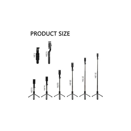 GIMBAL ESTABILIZADOR VIDEO PLEGABLE EXPANDIBLE CELULAR NEGRO | FOLDABLE EXPANDABLE VIDEO STABILIZER GIMBAL FOR MOBILE PHONE BLACK
