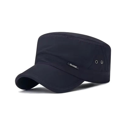 GORRA PLANA TIPO MILITAR AZUL NAVAL AJUSTABLE IMPERMEABLE AZUL OSCURO AJUSTABLE | FLAT MILITARY STYLE CAP NAVY BLUE ADJUSTABLE WATERPROOF DARK BLUE ADJUSTABLE
