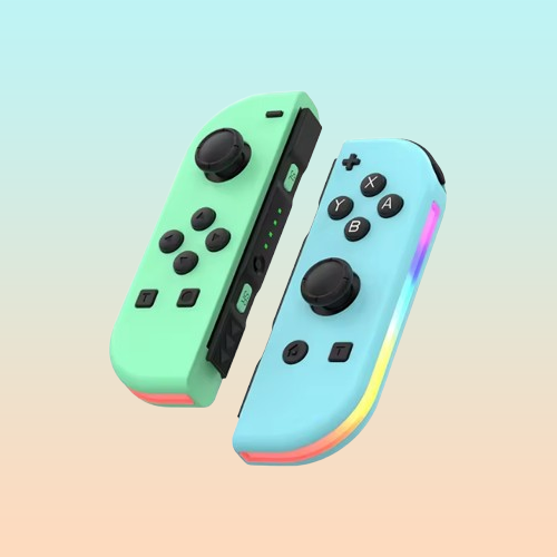 CONTROL MANDO INALÁMBRICO PARA NINTENDO SWITCH JOY-CON VERDE / AZUL PASTEL | LED